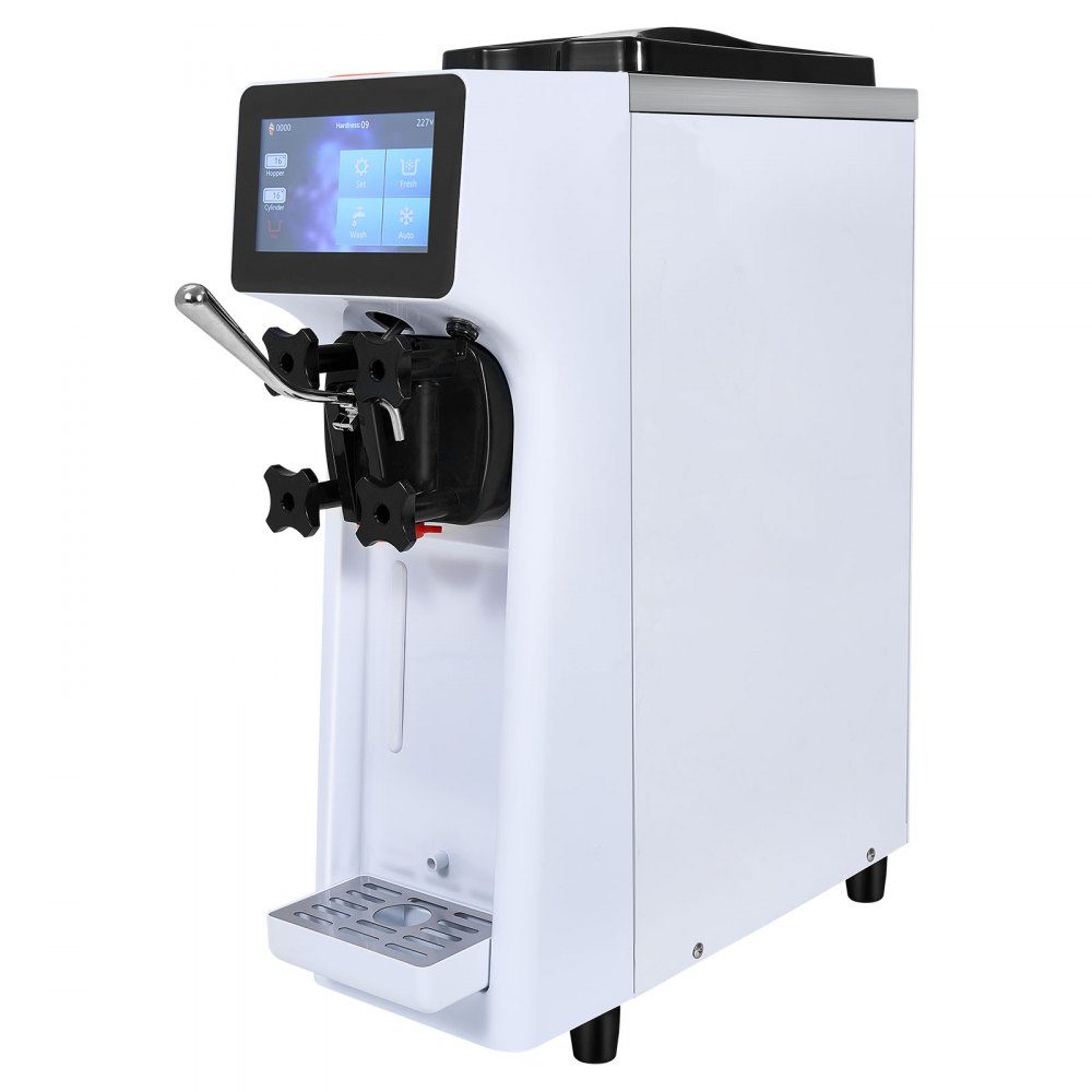 Machine à glace professionnelle, débit 10 l/h, machine à glace molle, saveur unique, plan de travail, trémie 4 l, cylindre 1,6 l, écran tactile, nettoyage automatique, snack-bars pré-refroidissement