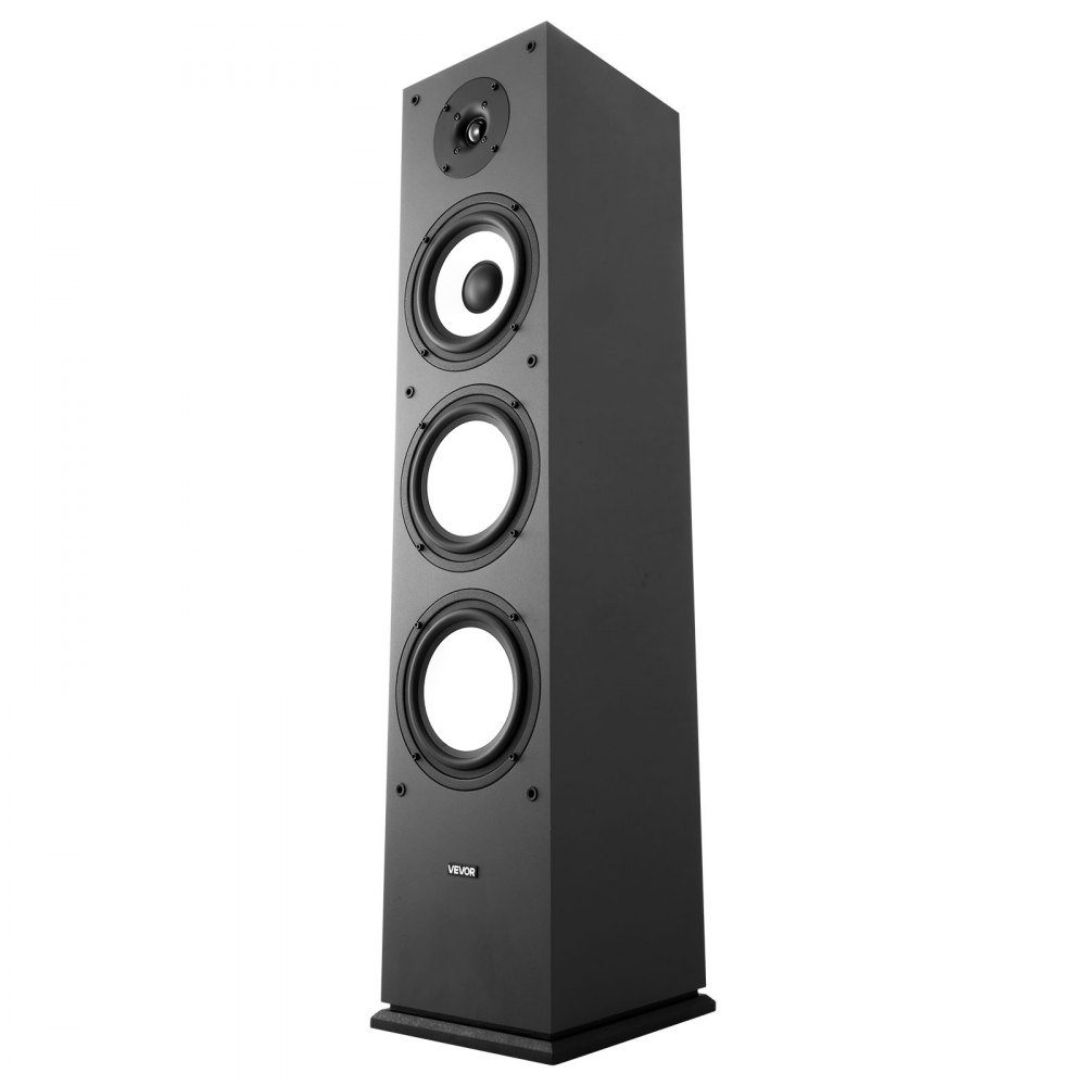 Passive floorstanding speaker, 2-way system with 1" tweeter, 6.5" woofer, 200W peak power, 70Hz-20kHz frequency response, robust MDF housing, for home audio, single