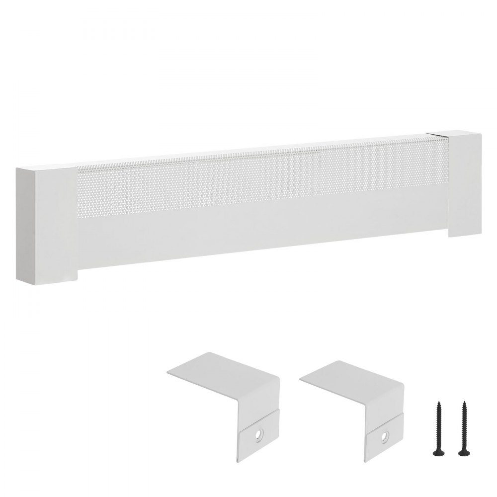 Heater Covers Basic Series 916 x 80 x 193mm Standard Front Cover for Radiators Electric Heaters Heavy Duty Steel Replacement Cover for Bedroom White