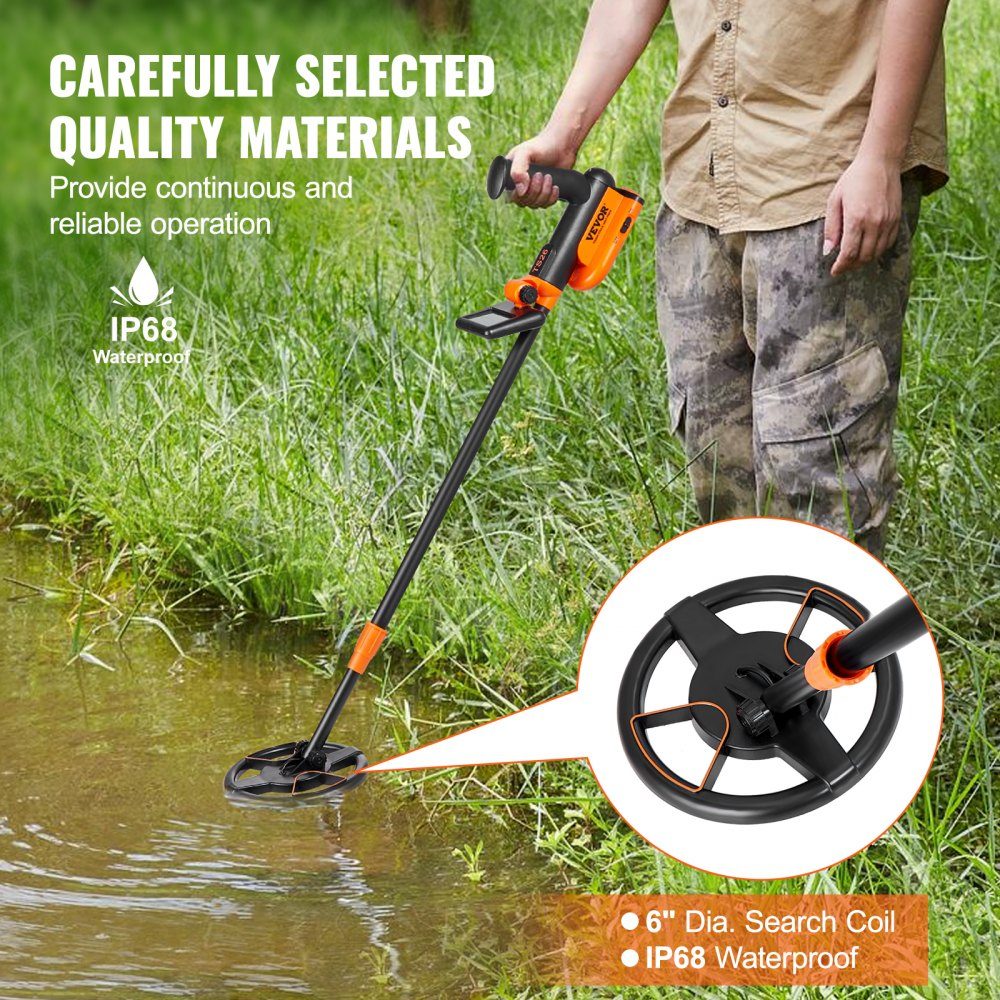 Metal Detector Set for Kids, Multifunctional Professional Detector with 2 Modes, Metal Detector, Waterproof 6" Coil for Greater Depth, with Shovel and Carry Bag