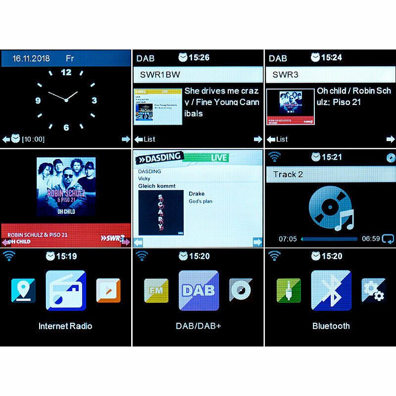 Stereoanlage mit Webradio, DAB+, UKW, CD, Bluetooth, USB, 60 Watt
