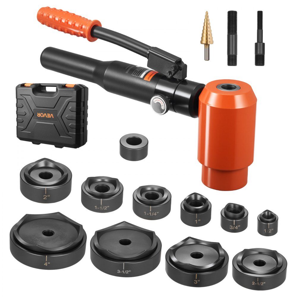 Abisolierstanzensatz, 15T hydraulischer Abisoliersatz, 22,5 bis 115,4 mm KO-Werkzeugsatz, Lochherstellungswerkzeug, KO-Werkzeugsatz mit 10 Matrizen für Metallplattenschränke, Schaltschränke