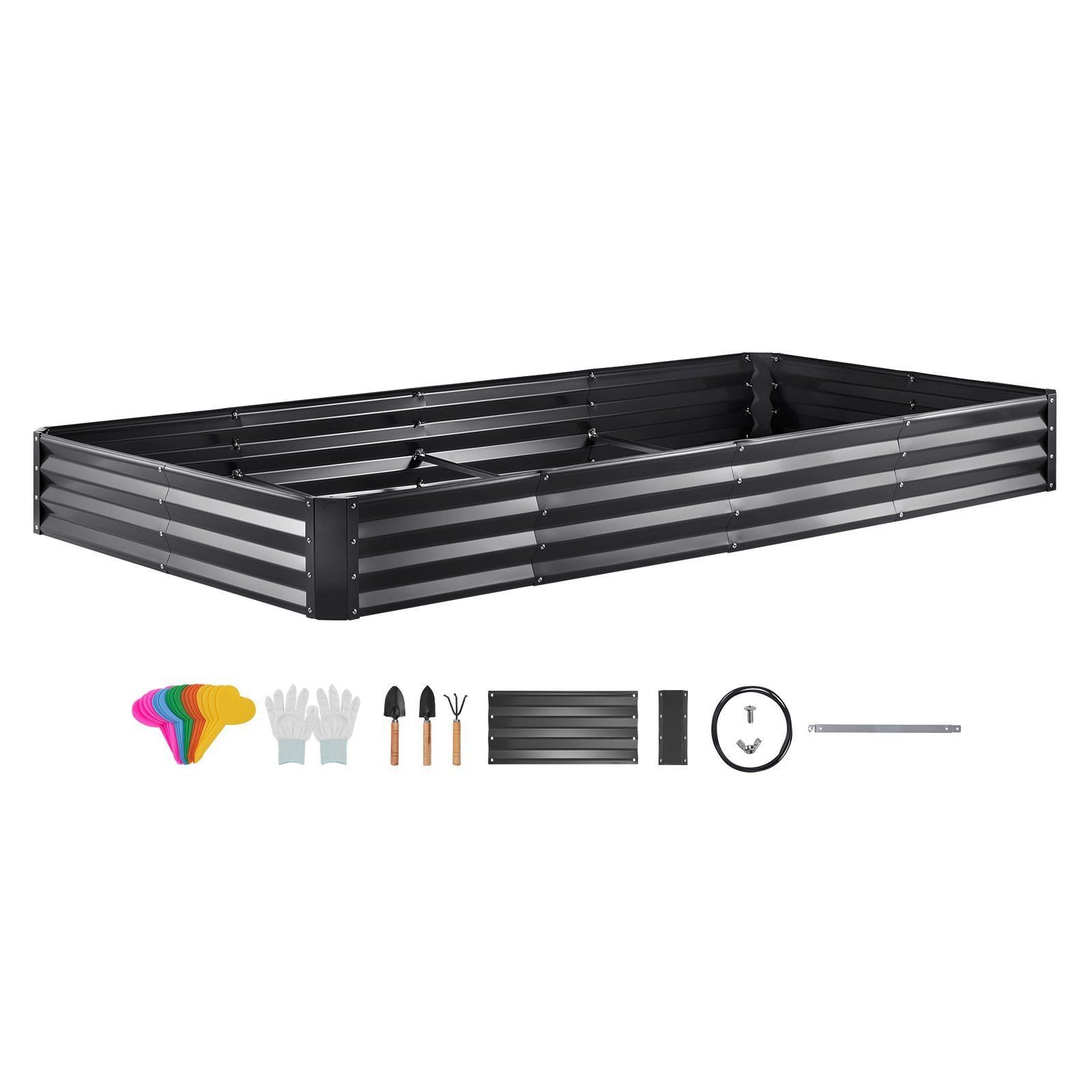 Complete set raised bed planter metal vegetable bed planter box 240x120x28cm