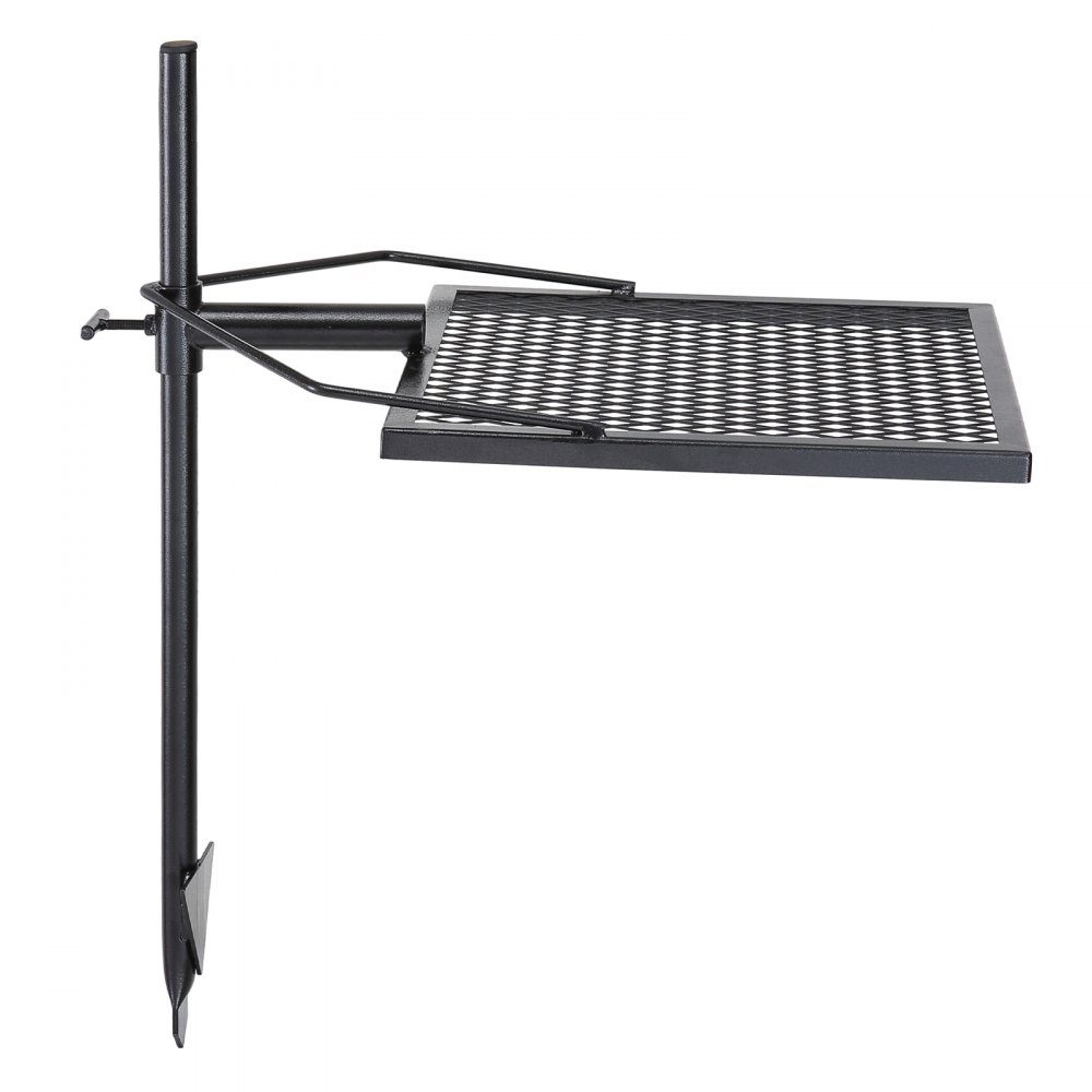 Rôtissoire en acier gril pivotant 405x405mm gril à charbon de bois support de gril portable support de gril 6 kg capacité de charge 300 ℃ gril à rôtir autoportant barbecue grill chariot barbecue camping