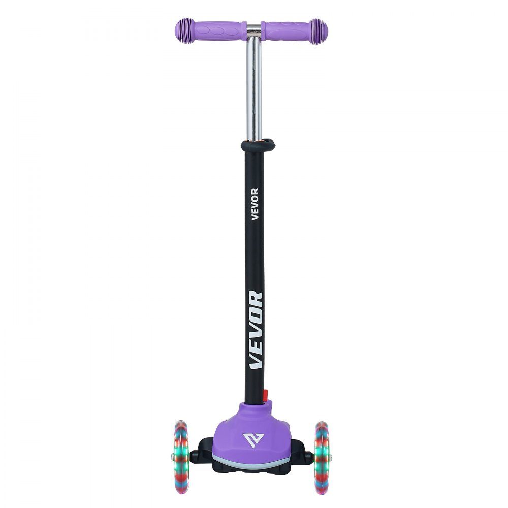 Trottinette (3 roues) à partir de 3 ans, trottinette de ville trottinette enfant avec roues lumineuses & guidon réglable en hauteur & plateau antidérapant & cadre aluminium léger, trottinette jusqu'à 75 kg, violet