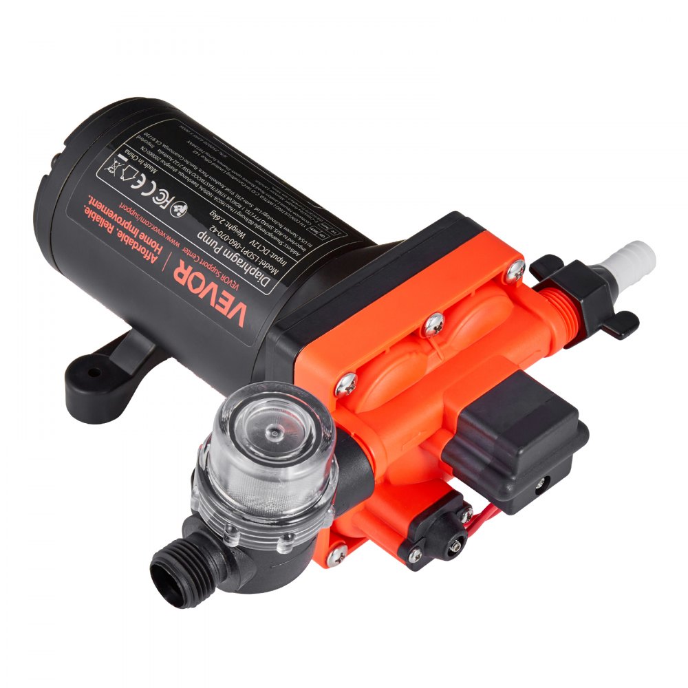 Diaphragm Pump 12V DC 22.7L/min Self-Priming 4 Chamber Diaphragm Water Pump with Automatic Pressure Switch 4.8bar Pressure for Motorhome Caravan Ship Yacht Car Wash Diaphragm Pump 12V DC 22.7L/min Self-Priming 4 Chamber Diaphragm Water Pump with Automatic Pressure Switch 4.8bar Pressure for Motorhome Caravan Ship Yacht Car Wash