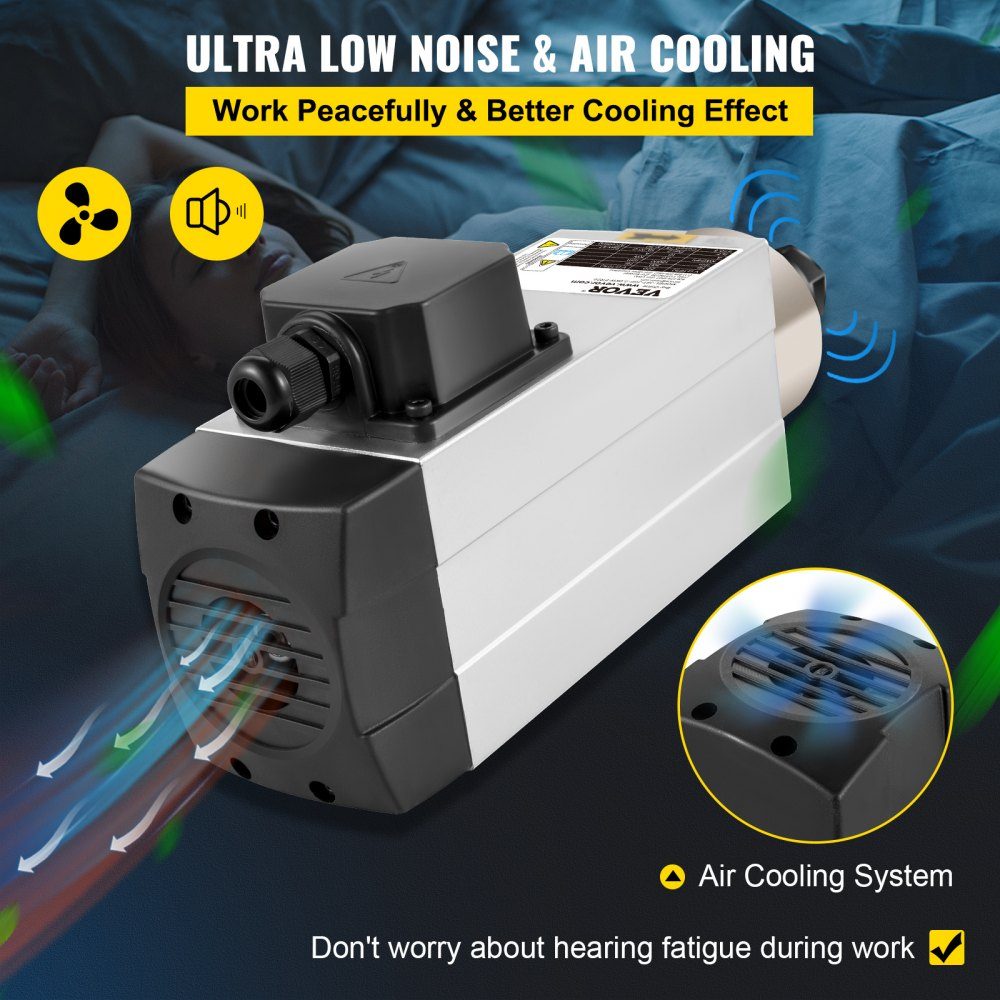 3KW Spindelmotor Linearmotor luftgekühlter Hochgeschwindigkeits-Schleif-Fräsmotor
