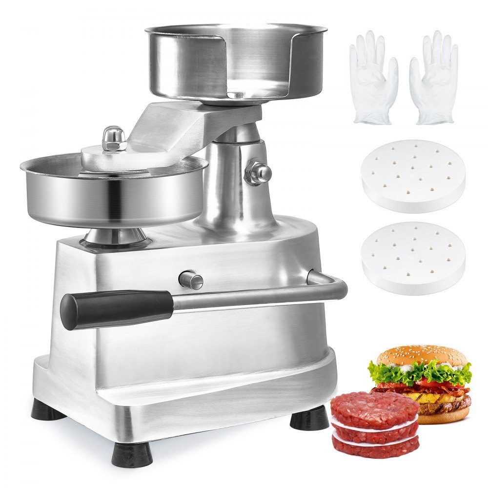 Kommerzieller Burger-Patty-Maker, 13 cm, Hamburger-Rindfleisch-Patty-Maker, robuster, lebensmittelechter Edelstahl, Burger-Presse für die Küche, Fleischformer