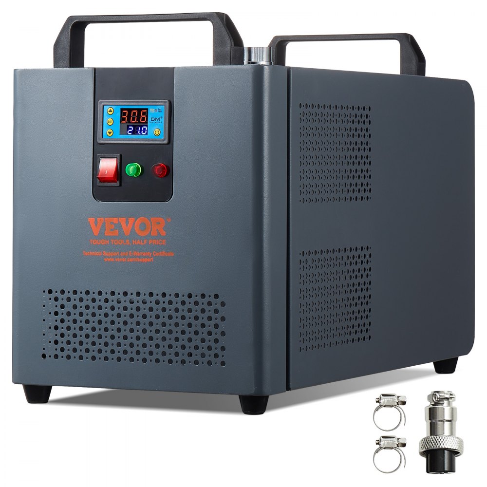 Refroidisseur d'eau industriel, KH-6000, système de refroidissement de refroidisseur d'eau industriel 200 W avec compresseur, capacité du réservoir d'eau de 12 L, débit maximum de 7,8 L/min, pour machine de refroidissement de machine de gravure laser CO2 Refroidisseur d'eau industriel, KH-6000, système de refroidissement de refroidisseur d'eau industriel 200 W avec compresseur, capacité du réservoir d'eau de 12 L, débit maximum de 7,8 L/min, pour machine de refroidissement de machine de gravure laser CO2