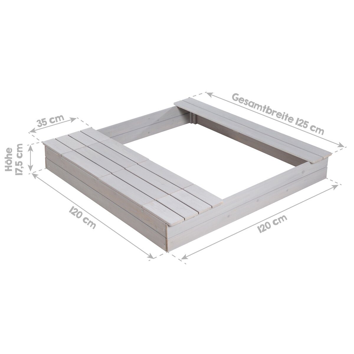 roba sandpit “Outdoor+”, with 2 play bowls, gray glazed