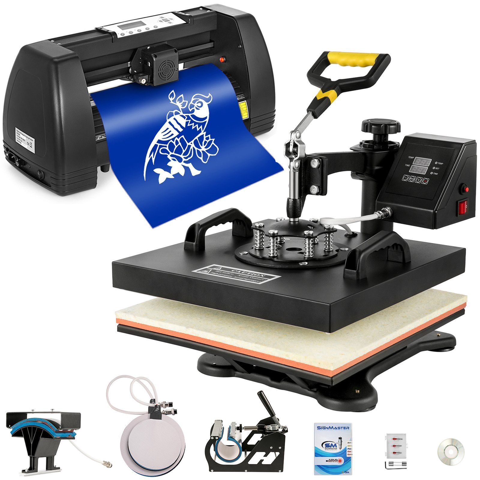 Starter Kit 5 in 1 Heat Press Transfer Press Vinyl Cutting Plotter Cutting 3 Blades Printing Weaving Engineering Plotter