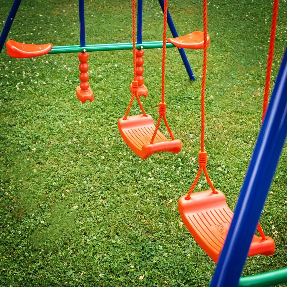 Kinderschaukel, Gartenschaukel, Schaukelgestell, Schaukelgestell, 4-Sitzer-Set