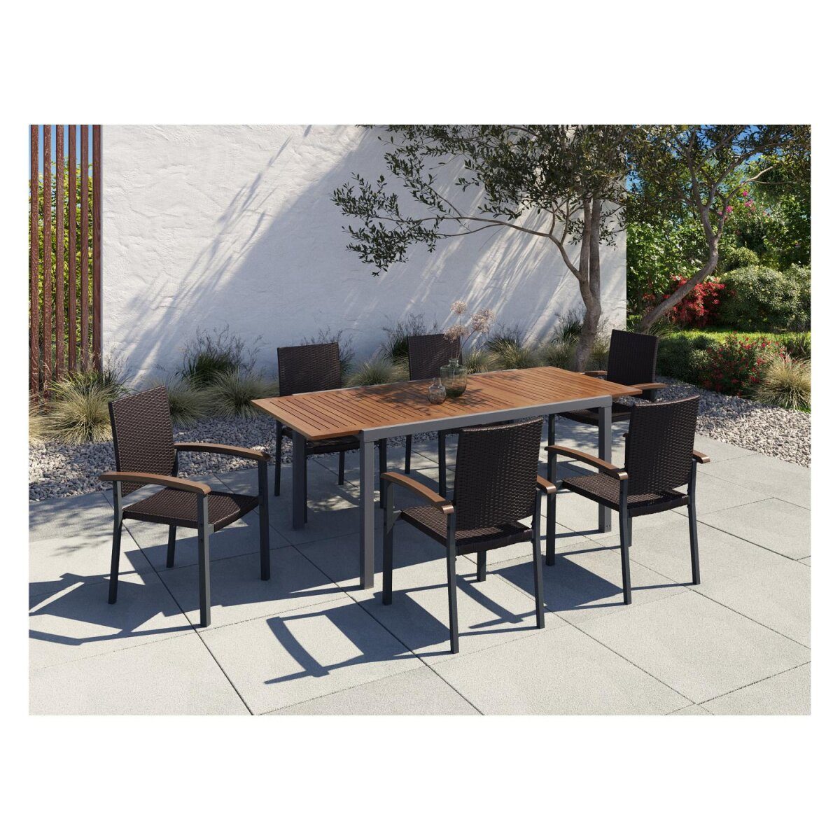 LIVARNO® Alu-Gartentisch »Valencia«, 150-200 x 90 x 74 cm, ausziehbar