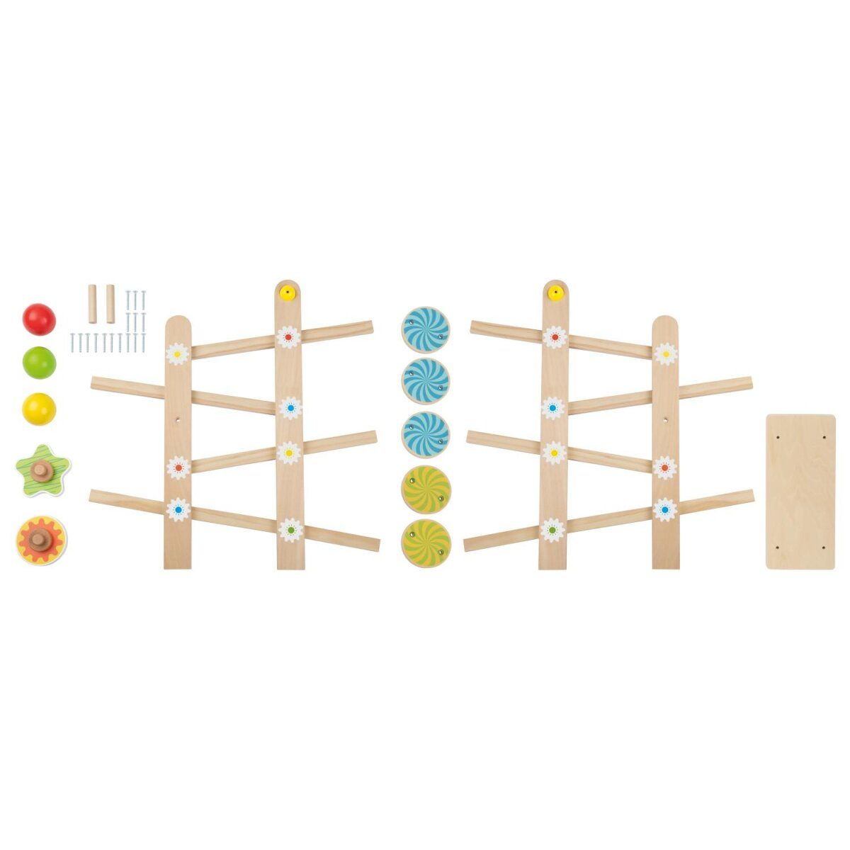 lupilu® wooden marble runs (wooden marble run cascade)