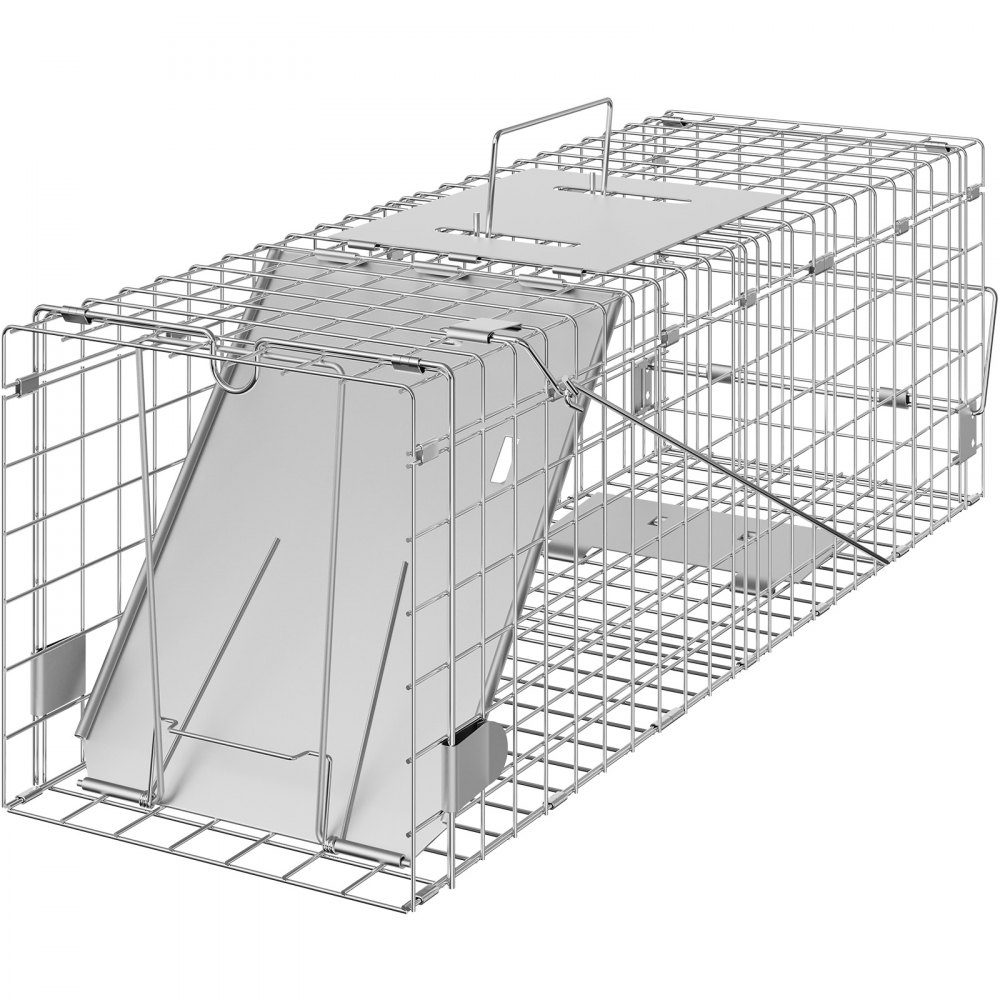 Pułapka na kuny 610x203x203mm pułapka na żywo drut ocynkowany drut żelazny pułapka na króliki pułapka na zwierzęta druciana pułapka box trap uniwersalna klatka do łapania szopów koty wiewiórki wiewiórki