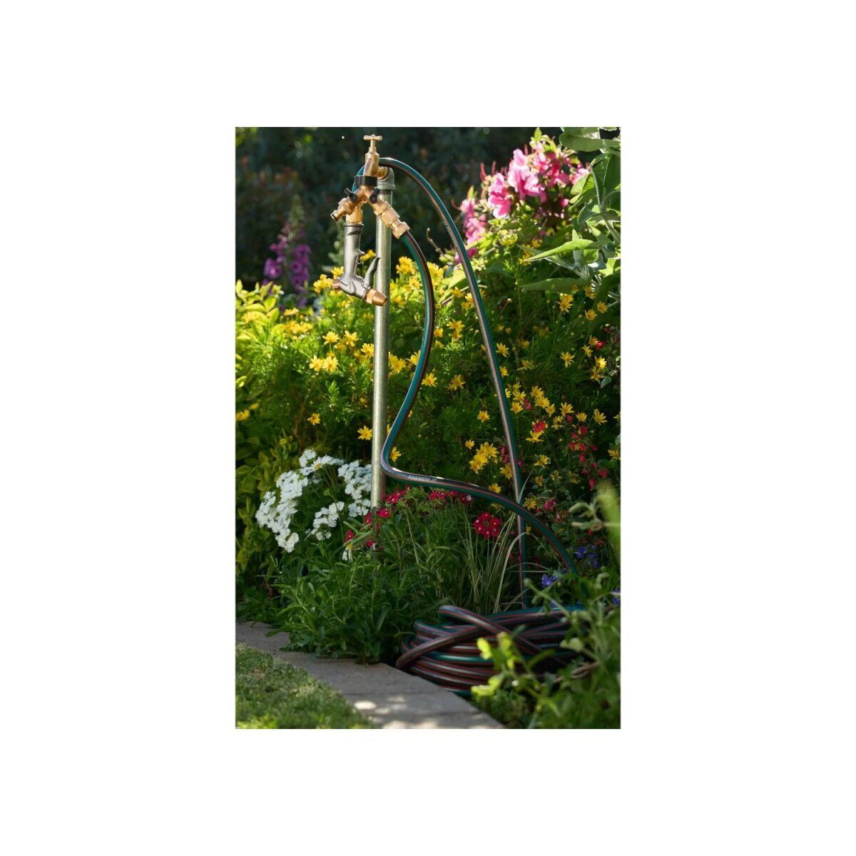 PARKSIDE® messing aansluitsysteem / 2-weg messing verdeler / messing kraan / messing tuinsproeier