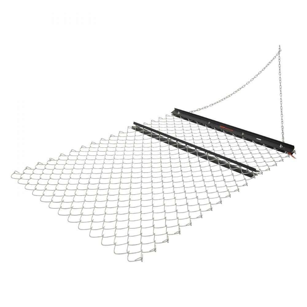 Drag Harrow 1520 x 1240 x 57mm Q235 Steel Chain Harrow UTV Tractor Attachments for Leveling Landscapes or Lawn Preparation Meadow Harrow for Gravel Driveways Farm Field Garden