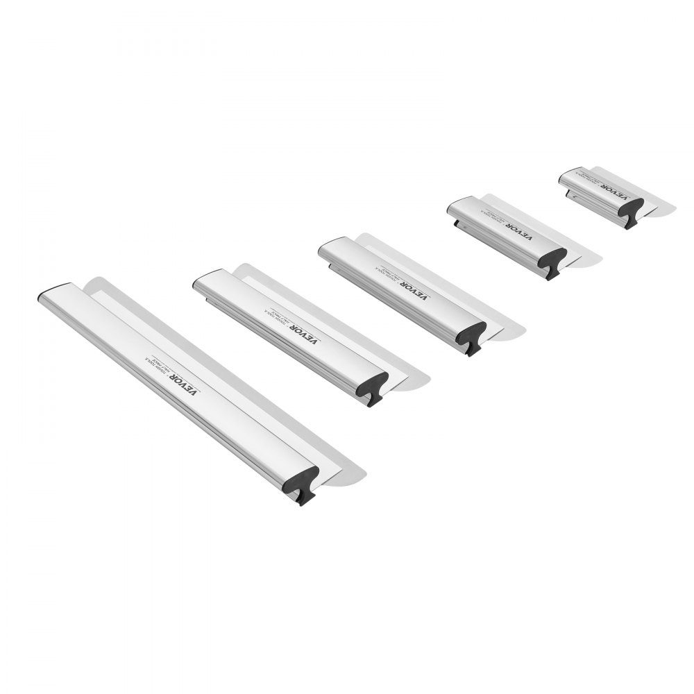 Ensemble de lames de spatule pour cloisons sèches, lames de spatule 178/254/356/406/610 mm + barre de poignée d'extension 862-2072 mm, couteau en acier inoxydable, outils de spatule pour plaques de plâtre/plaques murales/plaques de plâtre