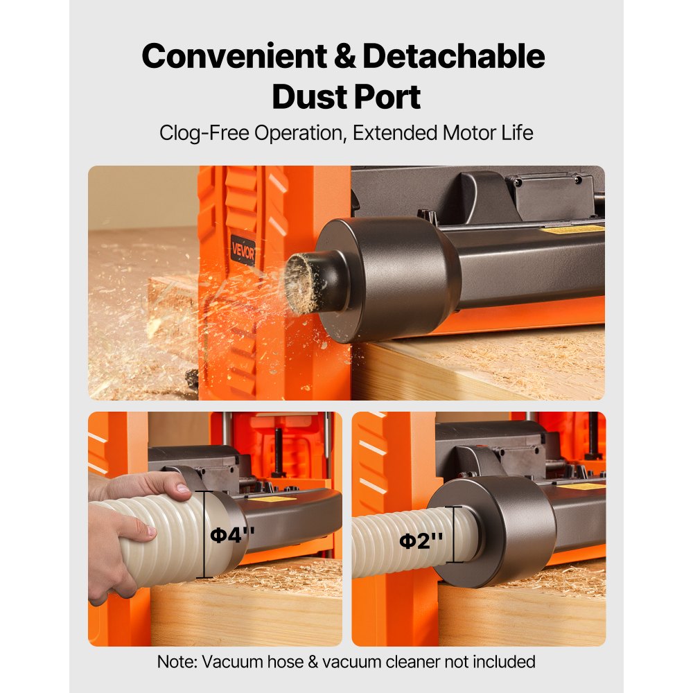 Dickenhobel, 2 Geschwindigkeiten, 330 mm breiter Arbeitstisch, Hobel, drei Klingen, 2000 W, 23500 U/min, leistungsstarker Motor, Doppelrollen, Überrollschutz, Holzbearbeitung für Hart- und Weichholz Dickenhobel, 2 Geschwindigkeiten, 330 mm breiter Arbeitstisch, Hobel, drei Klingen, 2000 W, 23500 U/min, leistungsstarker Motor, Doppelrollen, Überrollschutz, Holzbearbeitung für Hart- und Weichholz