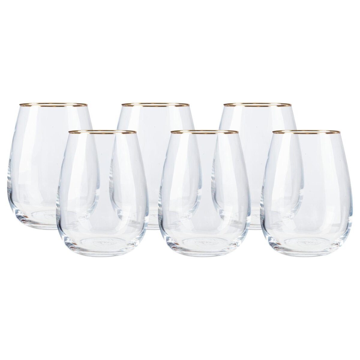 LIVARNO home water/champagne/white wine/red wine glasses, set of 6