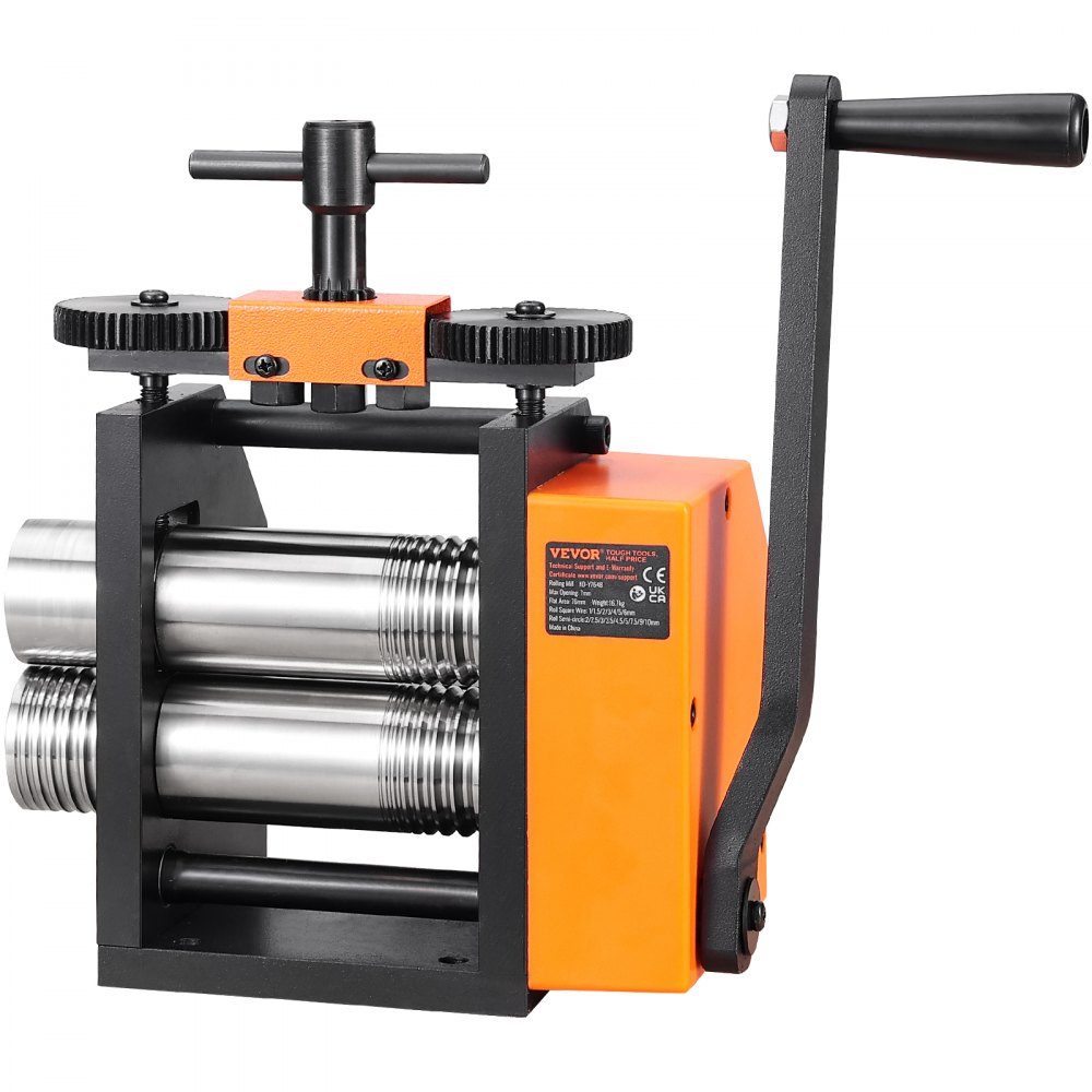 3 in 1 hand rolling mill machine 76mm combination rolling mill, hand rolling mill jewelry rolling mill adjustable thickness 0.1-7mm, hand rolling mill machine for gold, K-gold, pure silver, 925 silver etc