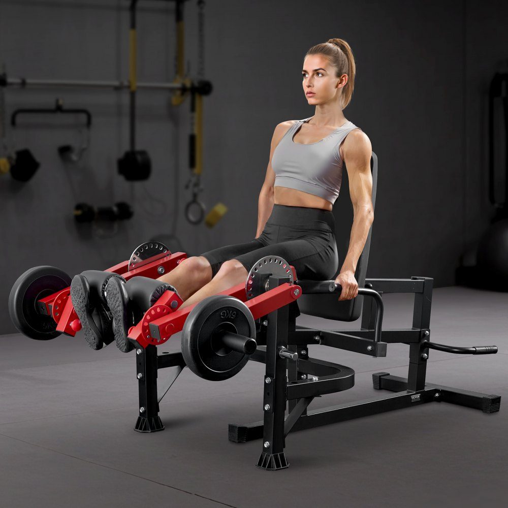 Leg Extension and Curl Machine, Seated Leg Twist Extension for Thighs, Adjustable Device for Special Lower Body Exercises, Training Bench for Home Gym (700lb Load Capacity)