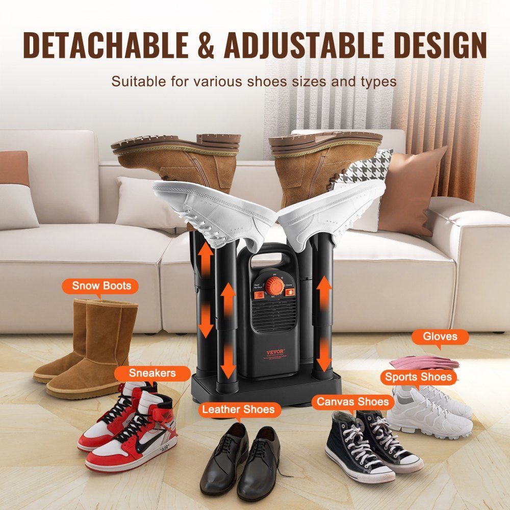 Sèche-chaussures amovible 4 tubes, sèche-bottes, séchage rapide