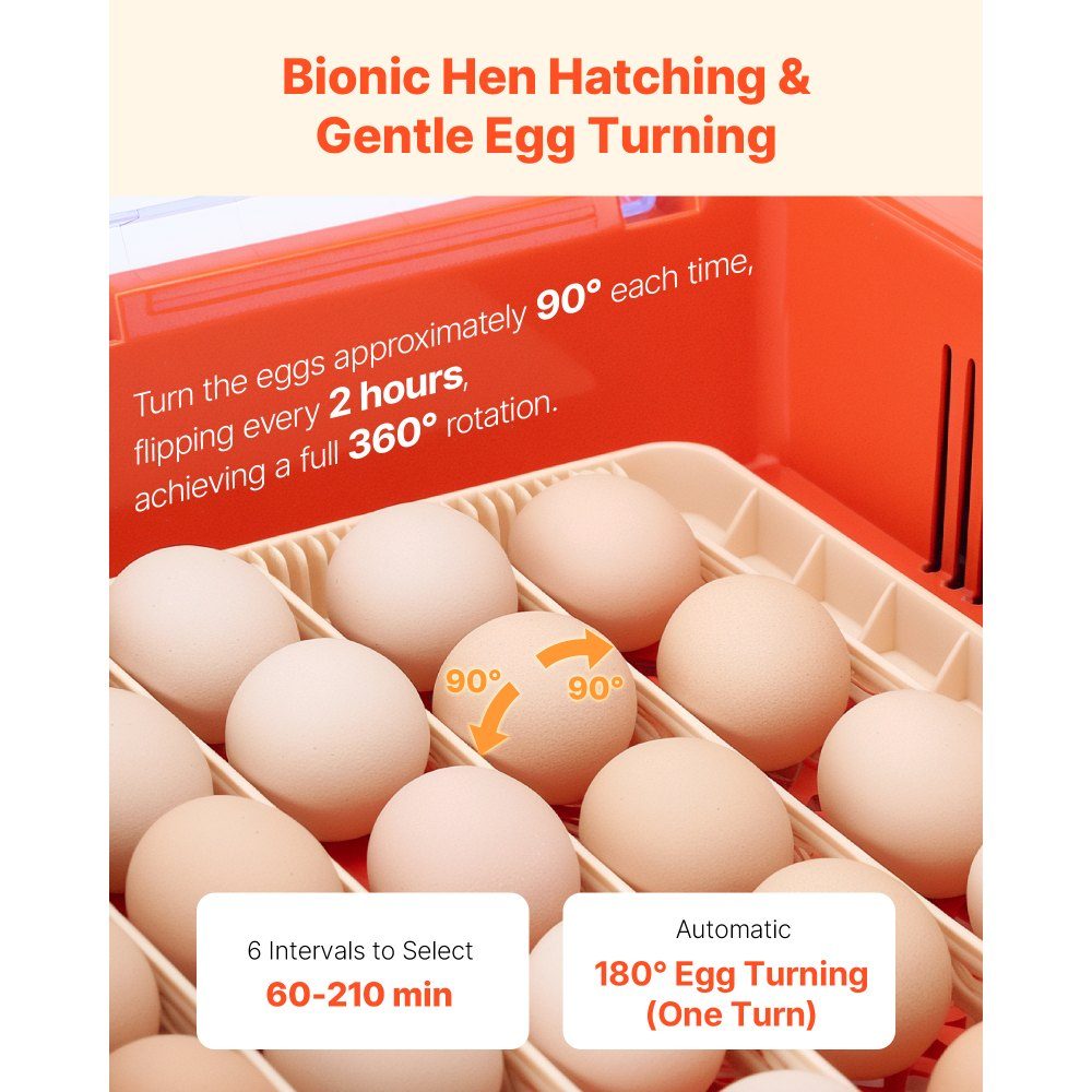Automatic Breeder, Fully Automatic 36 Eggs Egg Incubator with Egg Turner, Temperature and Humidity Control, Incubator Breeding Machine for Hatching Chicks, Ducks, Geese and Quails