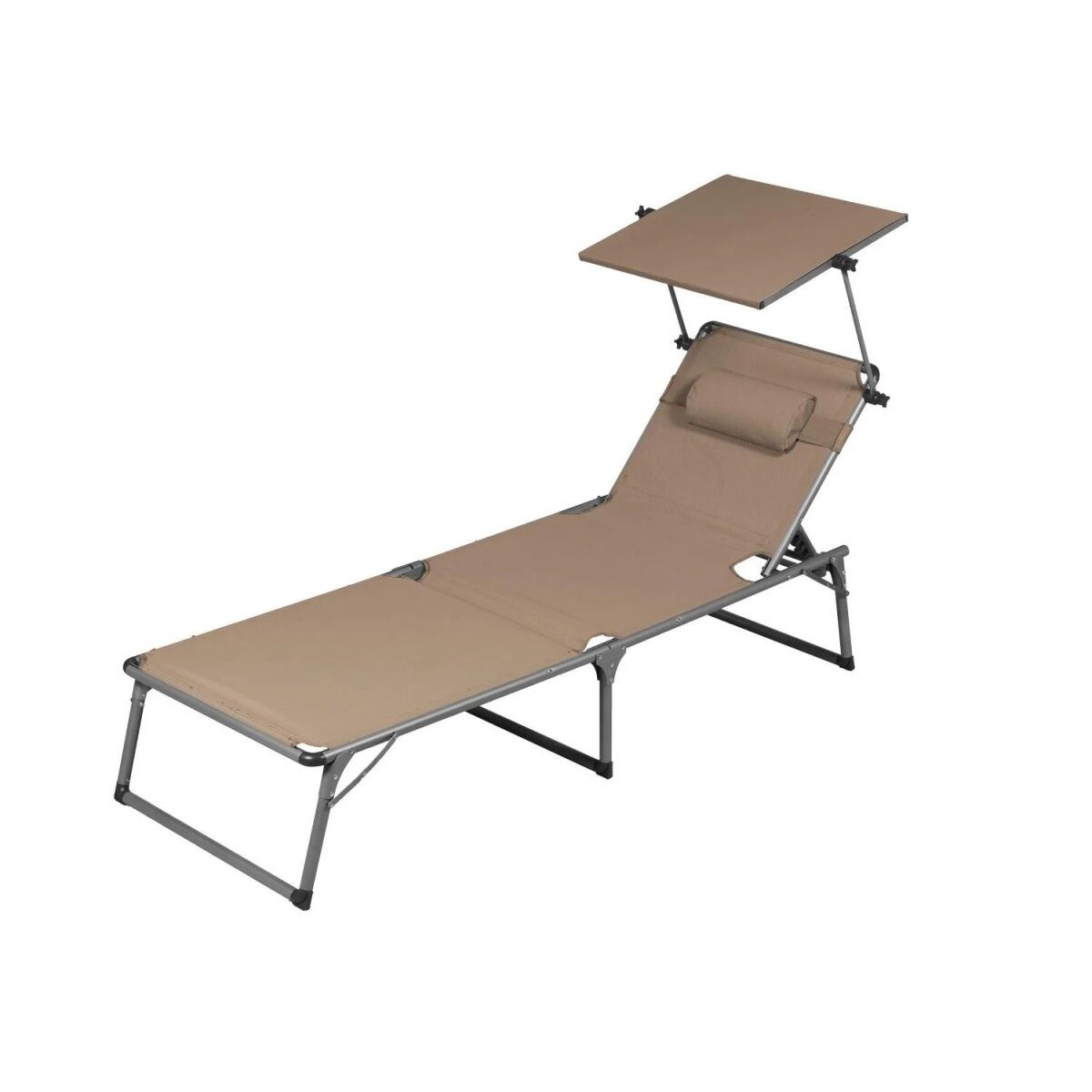 LIVARNO® chaise longue trépied en aluminium »Houston«, taupe
