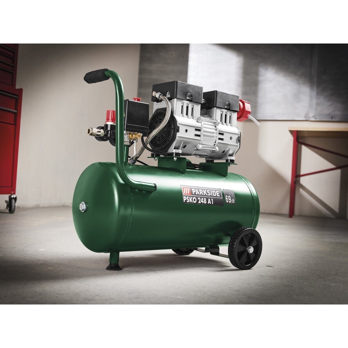 Cichy kompresor PARKSIDE® »PSKO 248 A1«, 1100 W, 24 l