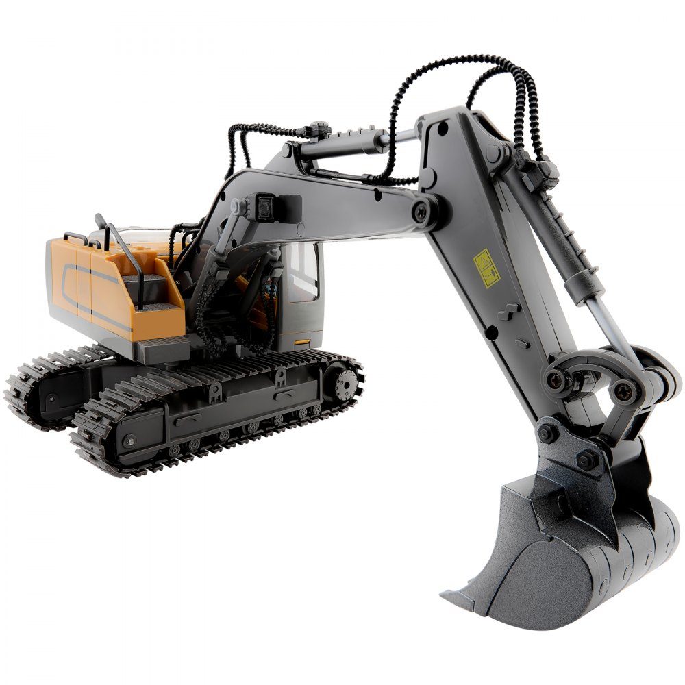 Remote Control Excavator Toy, 11 Channels, 1:20 Scale Remote Control Excavator Toy, Remote Control Excavator with Lights and Sounds, Working Construction Vehicles, 2 Batteries, Birthday Gift