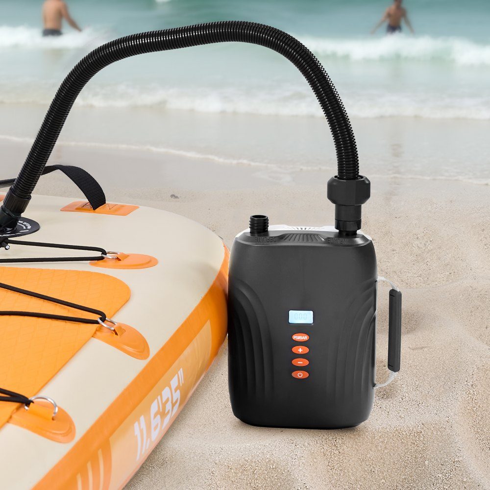 Paddleboard Pump (20 PSI), Rechargeable Battery, Two-Stage Electric SUP Air Pump with und 12-V-DC-Autostart Auto Shut-Off, Inflate and Deflate, Ideal for Inflatable Boats