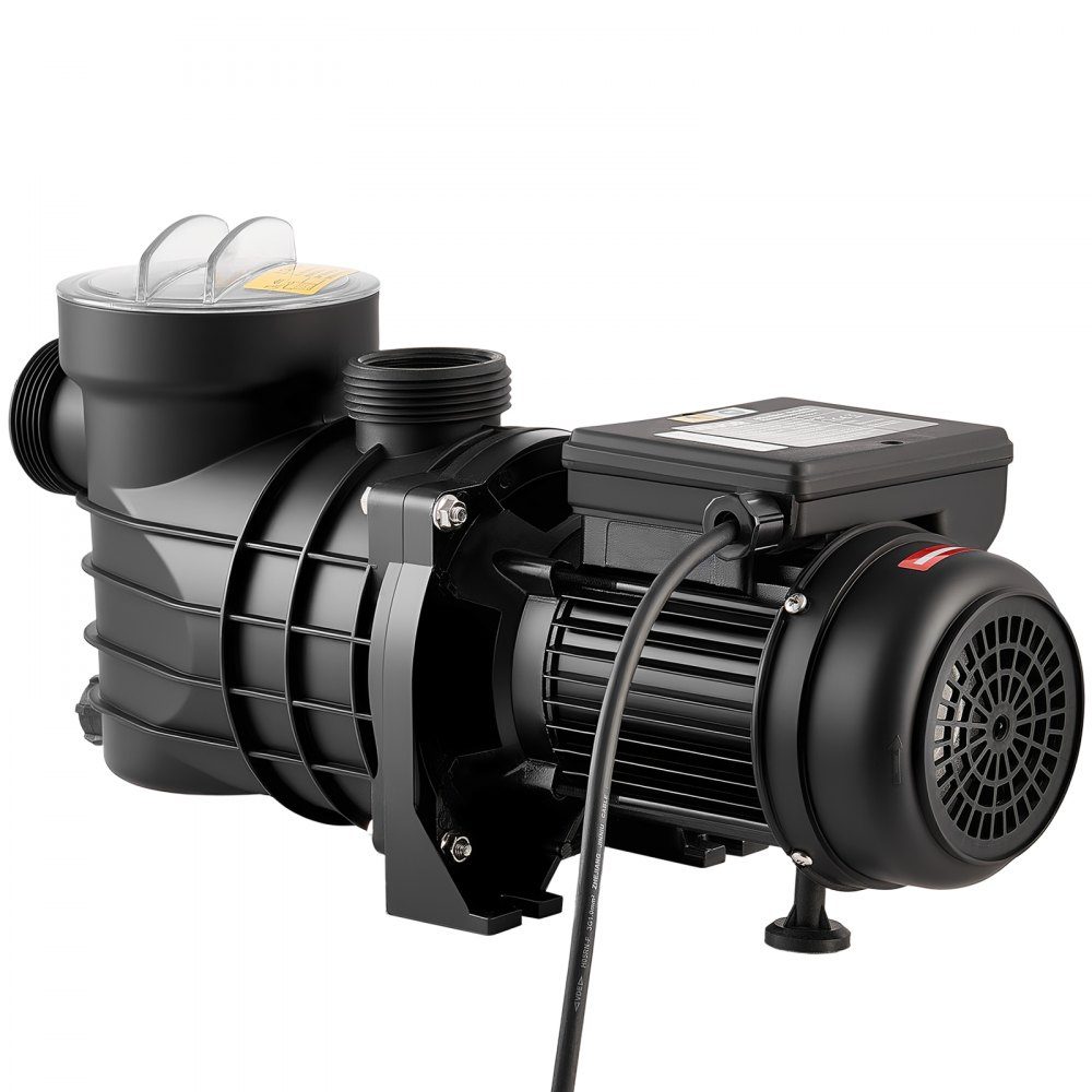 Schwimmbadpumpe 180 W, Filterpumpe 10.800 L/H max. Förderleistung, einstufige Poolpumpe, 2850 U/min, 8 m max. Förderhöhe, mit Filterkorb & Deckel, für Aufstellbecken, Pools & Spas