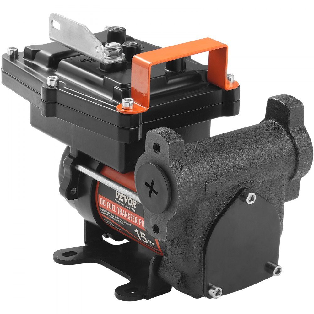 Dieselpumpe, 12 V Gleichstrom, 15 GPM, 1/4 PS, tragbare elektrische Kraftstoffpumpe mit automatischer Pistolenabschaltung, Einlass- und Auslassschlauch für Benzin, Diesel, Kerosin, Methanolmischungen