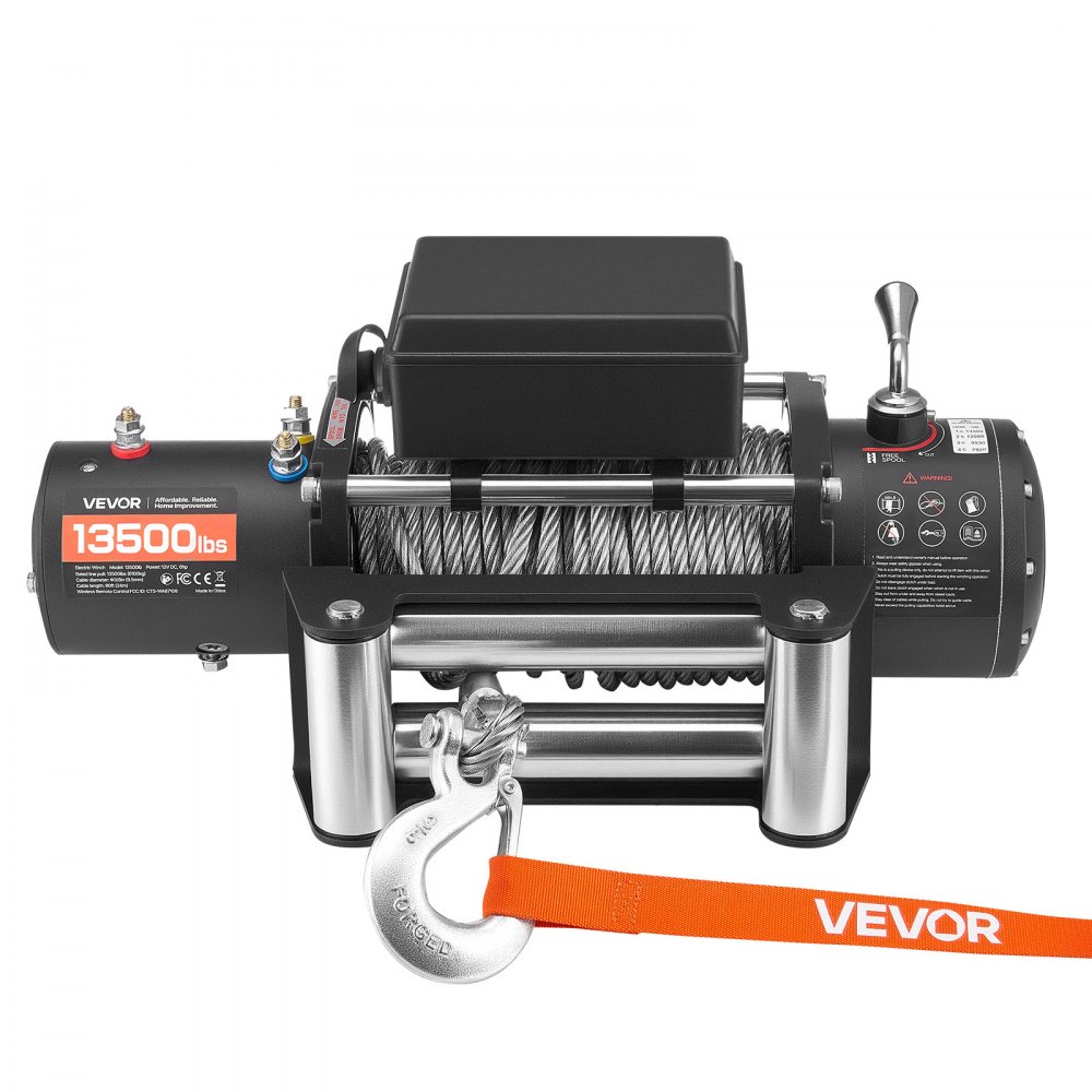 Elektrische Winde, 6100 kg, 12 V DC, elektrische Winde mit 24 m Seil, kabellose und kabelgebundene Fernbedienung, IP55-Offroad-Winde zum Ziehen von SUV, Jeep, Anhänger, Boot, Geländefahrzeug Elektrische Winde, 6100 kg, 12 V DC, elektrische Winde mit 24 m Seil, kabellose und kabelgebundene Fernbedienung, IP55-Offroad-Winde zum Ziehen von SUV, Jeep, Anhänger, Boot, Geländefahrzeug