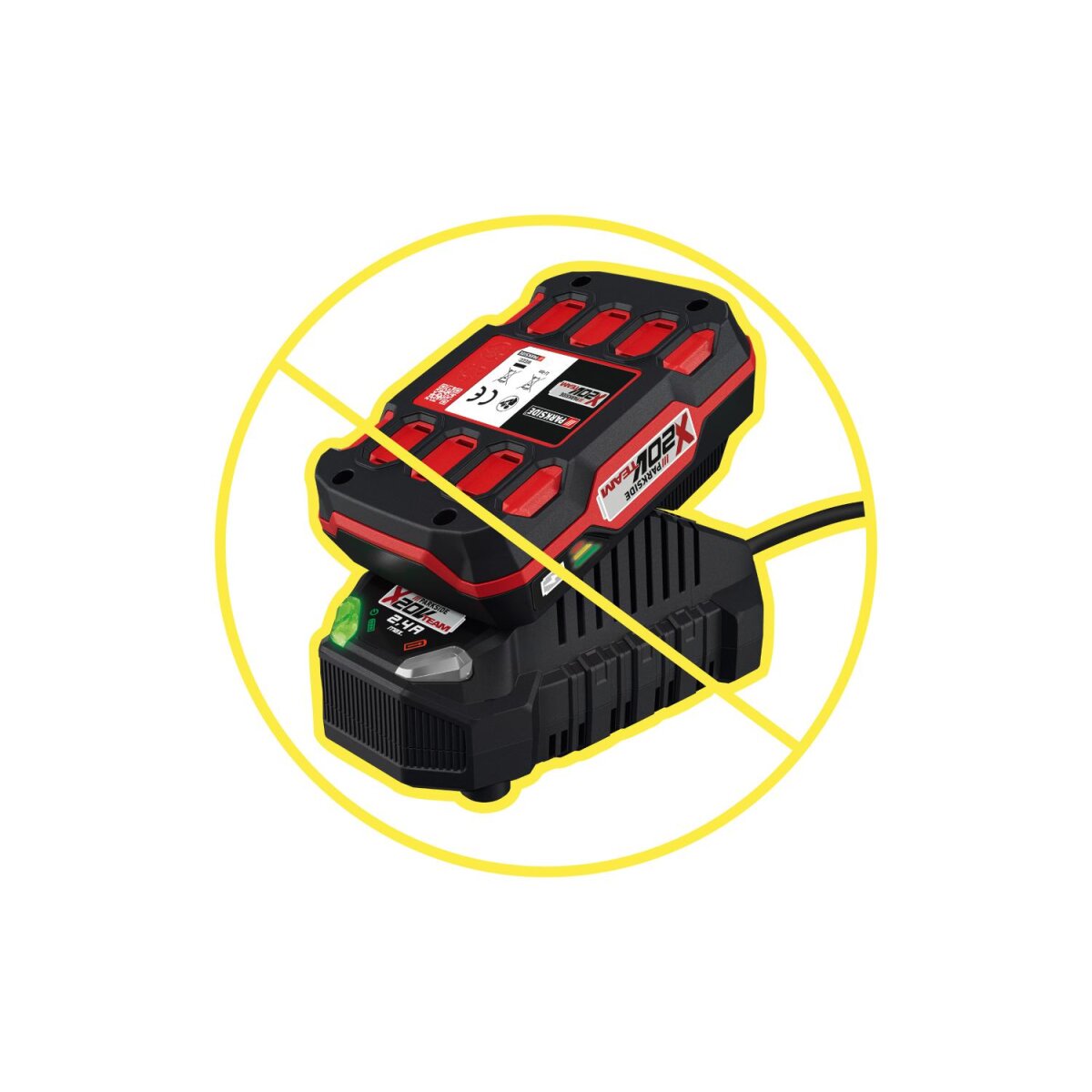 PARKSIDE PERFORMANCE® 20 V / 12 A intelligente acculader »PLGS 2012 A1«, zonder accu PARKSIDE PERFORMANCE® 20 V / 12 A intelligente acculader »PLGS 2012 A1«, zonder accu