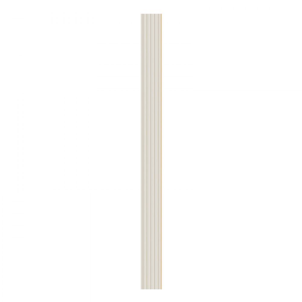 Akustikplatten, Set mit 8 Akustikplatten, 2450 x 166 x 9 mm, WPC-Akzent-Wandpaneele aus Holz für moderne Innenwände, Kunstholz-Wandpaneele für stilvolle Dekoration und Geräuschreduzierung, mattweiß