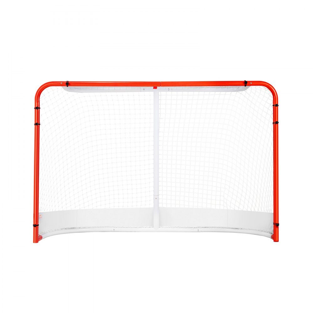 Hockey Goal Street Hockey Net, Street Hockey Goal Hockey Net, 183 x 64 x 122 cm, Hockey Training Goal Set, Official Professional Indoor/Outdoor Steel Tubing Hockey Goal with Net, White/Red, Training