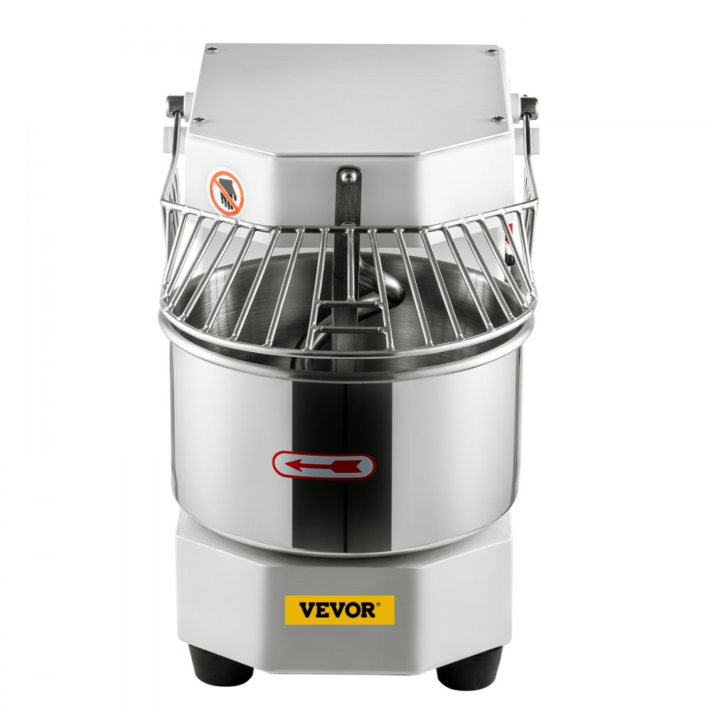 Dough kneading machine food processor, 8 L stainless steel dough mixer, 450 W, adjustable (130/233/414 rpm), including stainless steel bowl, safety shield, timer, ideal for bakeries, restaurants, pizzerias Dough kneading machine food processor, 8 L stainless steel dough mixer, 450 W, adjustable (130/233/414 rpm), including stainless steel bowl, safety shield, timer, ideal for bakeries, restaurants, pizzerias