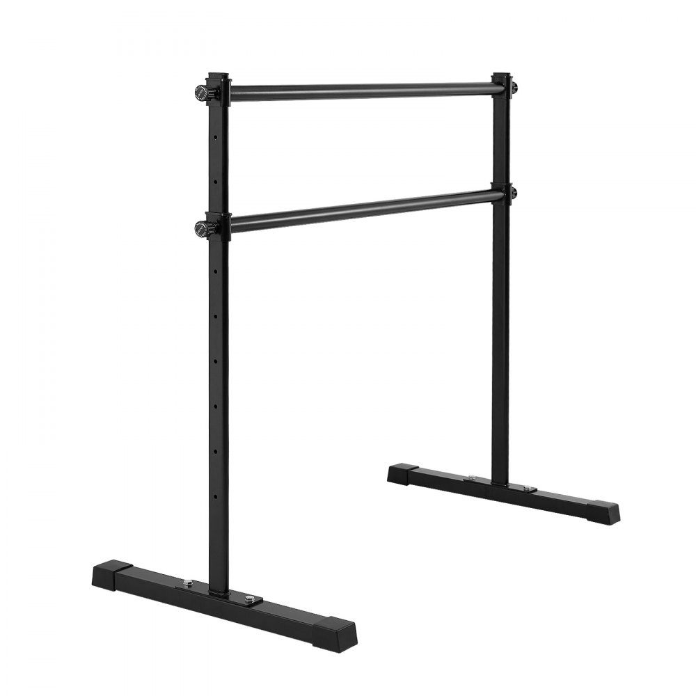 Ballet bar dance bar free-standing double bar, height adjustable (10 levels / 290-1205 mm) metal stretching bar for ballet exercises, balance training, relaxation exercises, portable