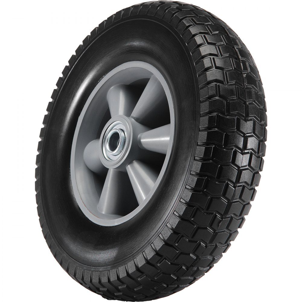 10" Voll-PU-Runflat-Reifen, flacher schlauchloser Reifen, 2er-Pack, 82 kg