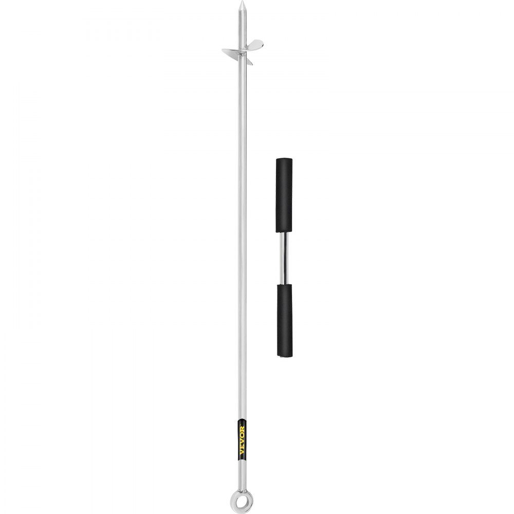 Zandankerboor voor strand en zandbank, 90 cm lang 316 roestvrijstalen schroefanker met afneembare handgreep, bungeelijn en draagtas, voor jetski PWC pontonkajak