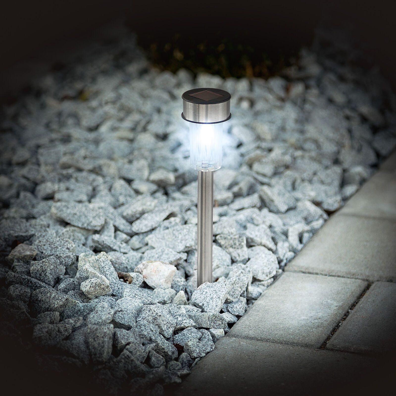 24x Solarleuchten Solarlampe Outdoor Gartenstrahler Haus Solarleuchten Edelstahl Solarlampe Gartenleuchten