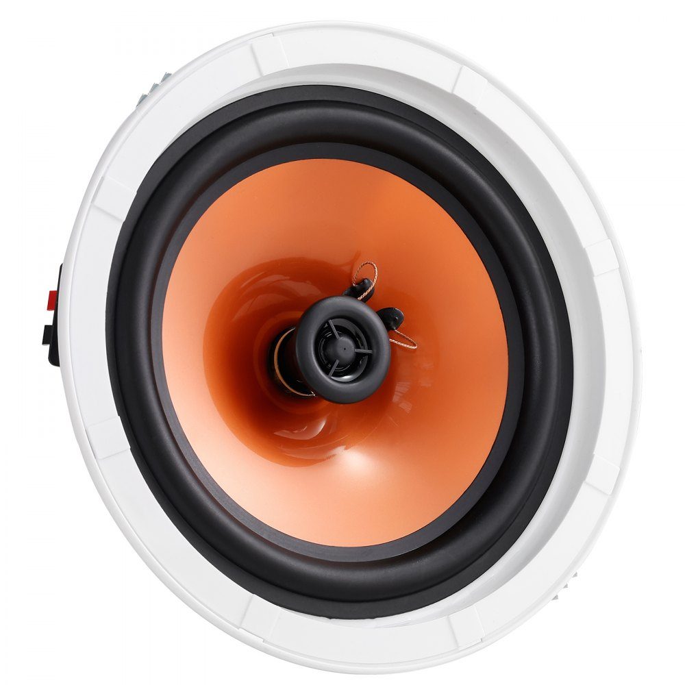 Set of 4 approx. 20 cm ceiling speakers, 100 W, in-ceiling and in-wall speaker system with 8 Ω impedance and 89 dB sensitivity, for home, kitchen, living room, bedroom or covered porch