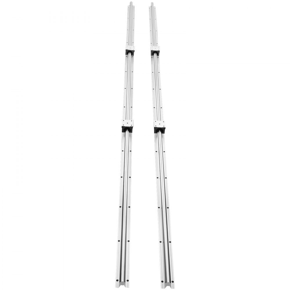 Rail de guidage linéaire 2 pièces SBR20-2200mm Rail de guidage en aluminium en acier au carbone avec 4 pièces SBR20UU blocs coulissants bloc de roulement linéaire pièces CNC pour imprimante 3D fraiseuse/tour