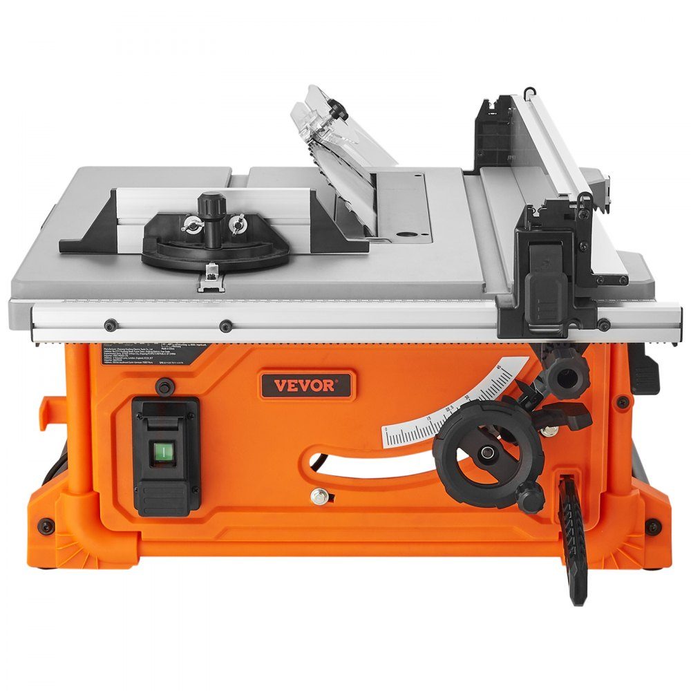 Tischkreissäge 4400 U/min, Tischkreissäge 1800 W, 85 mm bei 90° Querschnitt / 60 mm bei 45° Schrägschnitt, Winkelanschlag -60˚/60˚, ideal zum Schneiden von Holz und für DIY-Holzbearbeitungsprojekte