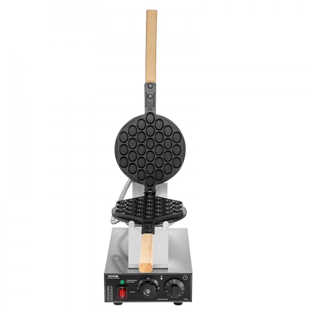 Kommerzielles Blasenwaffeleisen, Eierpfannkuchenmaschine 1400 W, Waffeleisen aus Edelstahl mit antihaftbeschichteter Backfläche, Temperatur- und Zeitkontrolle, für Restaurant-Bäckerei-Snackbar