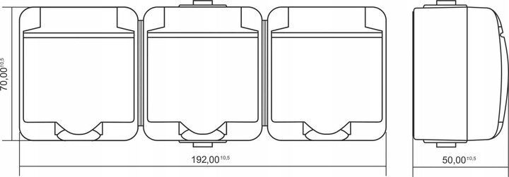 Opbouw-aardcontactdoos voor natte ruimtes - 2-voudig opbouwstopcontact
