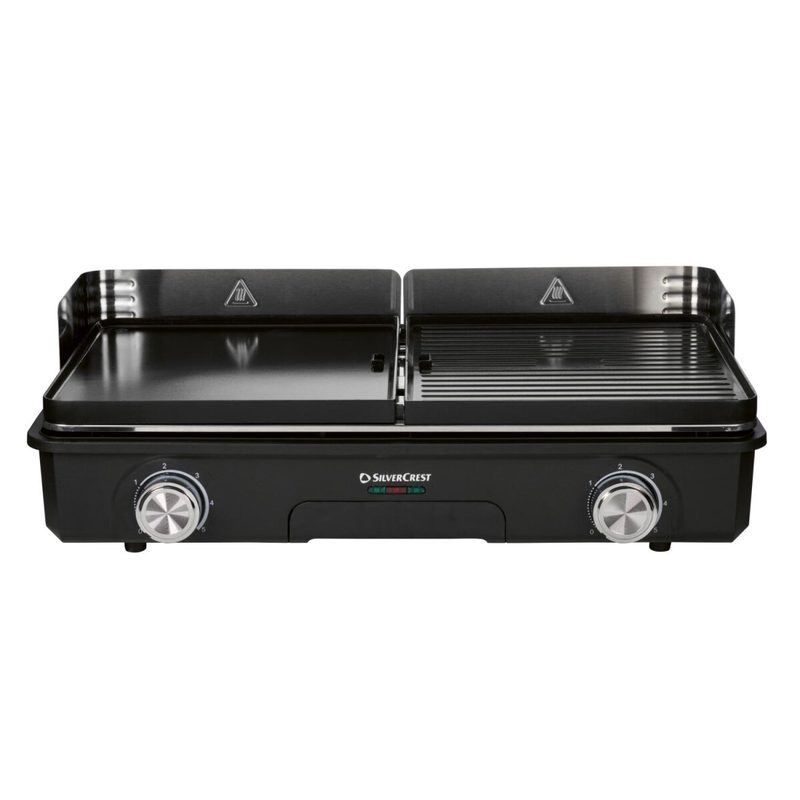 SILVERCREST® table grill, with two separate grill surfaces