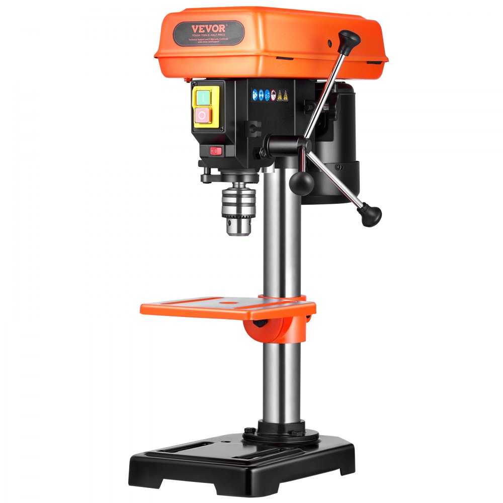 Perceuse d'établi de 203,2 mm, moteur à induction 500 W, perceuse à colonne avec vitesse réglable de 500 à 2 500 tr/min, table de travail inclinable de 0 à 45°, LED, perceuse à pilier en bois et métal Perceuse d'établi de 203,2 mm, moteur à induction 500 W, perceuse à colonne avec vitesse réglable de 500 à 2 500 tr/min, table de travail inclinable de 0 à 45°, LED, perceuse à pilier en bois et métal